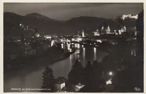 Salzburg, Mülln bei Nacht ngl F4073