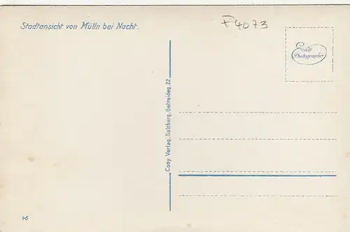 Salzburg, Mülln bei Nacht ngl F4073