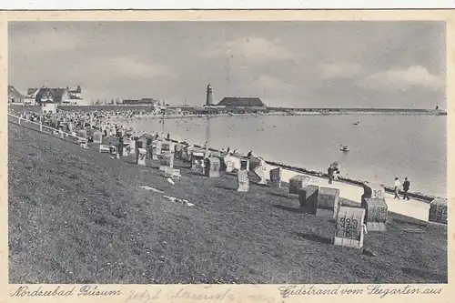 Nordseebad Büsum, Südstrand vom Seegarten aus gl1938 F6167