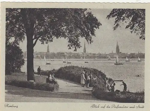 Hamburg, Außenalster und Stadt ngl F5543