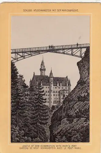 Schloss Neuschwanstein im Allgäu, mit Marienbrücke ngl F9797