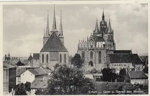 Erfurt, Marien-Dom und Pfarrkirche St.Severi von Westen ngl F9863