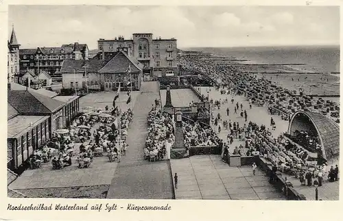 Nordseebad Westerland auf Sylt, Kurpromenade gl1956 F6399