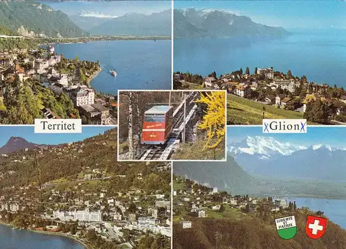 Territet et Glion, Waadt,Mehrbildkarte gl1985 F4347