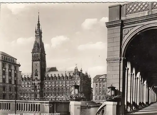 Hamburg, Rathaus mit Alsterarkaden ngl F5643