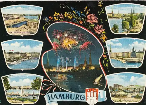 Hamburg, Mehrbildkarte glum 1960? F5502