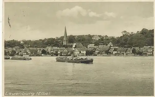 Lauenburg an der Elbe, Uferansicht gl1927 F5758
