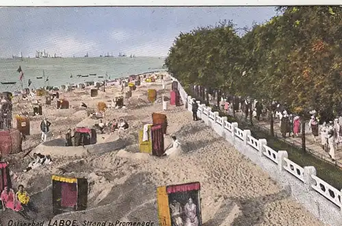 Ostseebad Laboe, Strand und Promenade ngl F7522