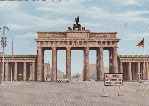 Berlin, Brandenburger Tor, Grenz-Tafel ngl F7196