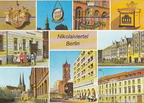 Berlin, Nikolaiviertel, Mehrbildkarte ngl F7251