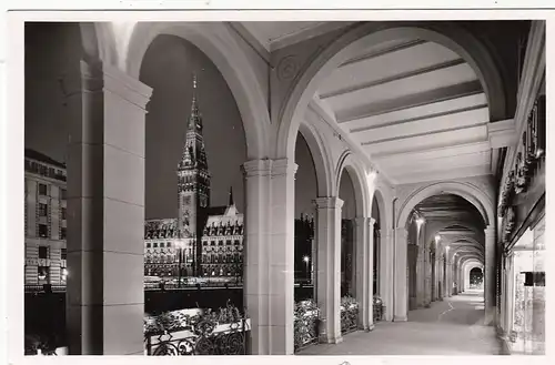 Hamburg, Alsterarkaden und Rathaus gl1959 F5638