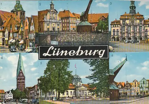 Lüneburg, Mehrbildkarte ngl F5863