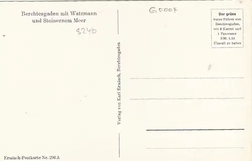 Berchtesgaden mit Watzmann und Steinernem Meer ngl G0004