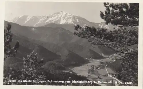 Klostertal gg. Schneeberg v.Mariahilfberg i.Gutenstein, Niederöst., N-Do. gl1938? F3709