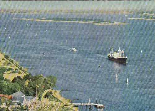 Wedel b.Hamburg, Willkomm Höft, Schiffsbegrüßung vor Hamburger Hafen gl1971 F5718
