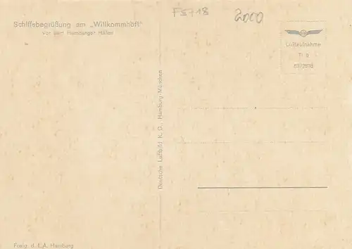 Wedel b.Hamburg, Willkomm Höft, Schiffsbegrüßung vor Hamburger Hafen gl1971 F5718