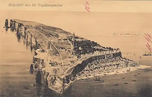 Helgoland, Vogelschau glum 1910? F5993
