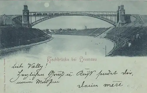 Mondschein über der Hochbrücke bei Levensau gl1898 F7392