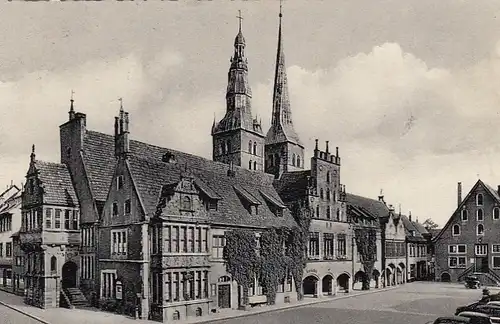Hansestadt Lemgo, Rathaus mit Nicolaikirche gl1959 F6777