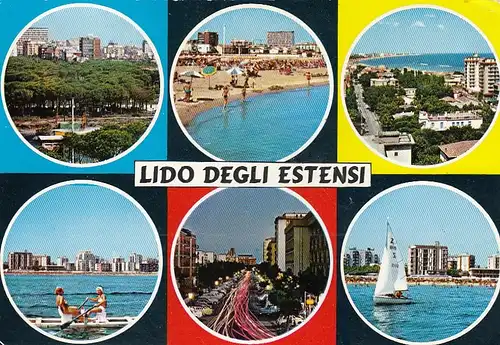Lido degli Estensi, Mehrbildkarte glum 1960? F4118