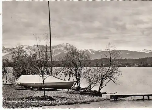 Starnberger See, mit Wettersteingebirge u.Zugspitze gl1970? G0203