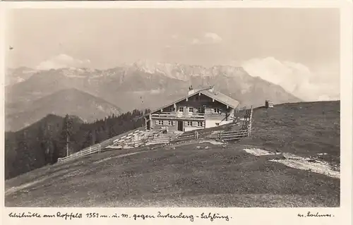 Hütte am Roßfeld gegen Zustersberg - Salzburg ngl F9842