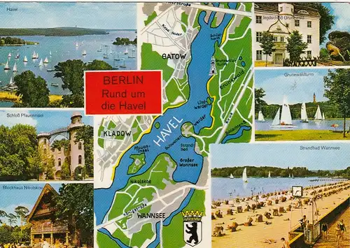 Berlin, Rund um die Havel, Mehrbildkarte gl1984 F6874