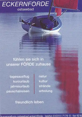 Ostseebad Eckernförde, Werbekarte ngl F7637