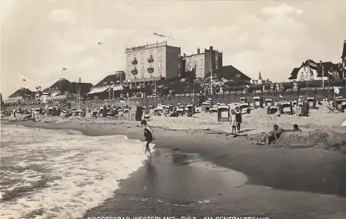 Nordseebad Westerland auf Sylt, am Centralstrand gl1933 F6439