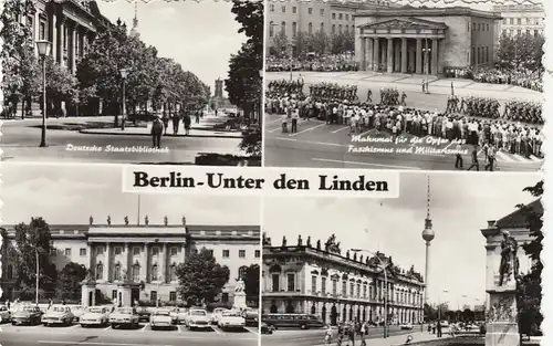 Berlin, Unter den Linden, Mehrbildkarte glum 1970? F4859