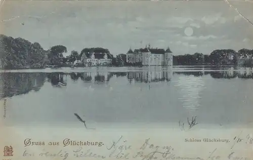 Mondschein über Schloss Glücksburg gl1898 F7745