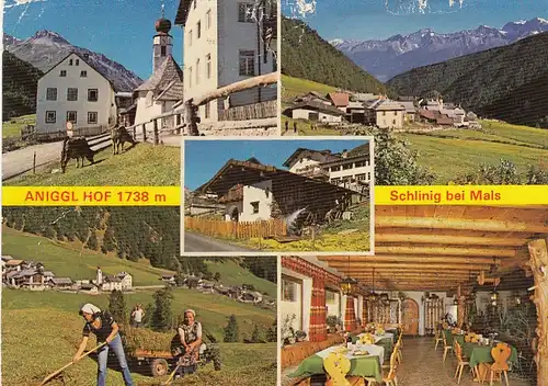 Schlinig bei Mals, Annigl Hof, Mehrbildkarte gl1980 F4300