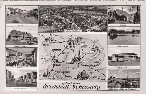 Bredstedt, Schleswig, Mehrbildkarte gl1958 F6187
