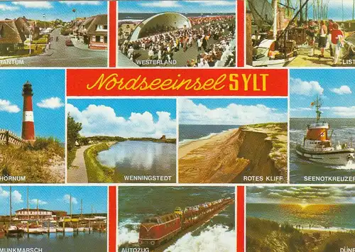 Nordseeinsel Sylt, Mehrbildkarte gl1981? F6486