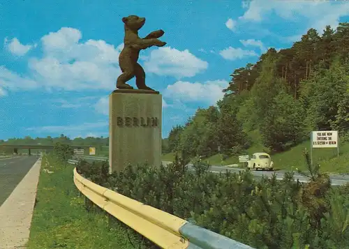 Berlin-Zehlendorf, Autobahn-Einfahrt Zehlendorfer Kleeblatt gl1975 F4922