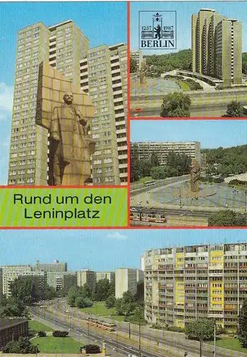 Berlin, Mehrbildkarte, Rund um den Leninplatz ngl F7155