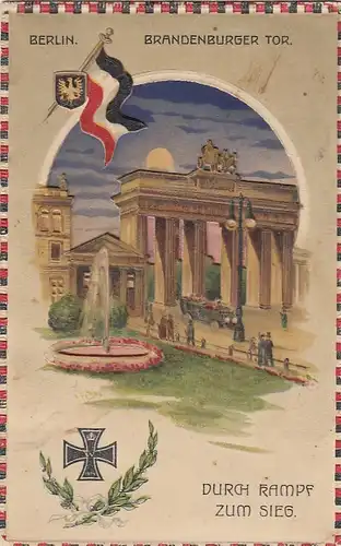 Berlin, Brandenburger Tor, Montagekarte ngl F7162