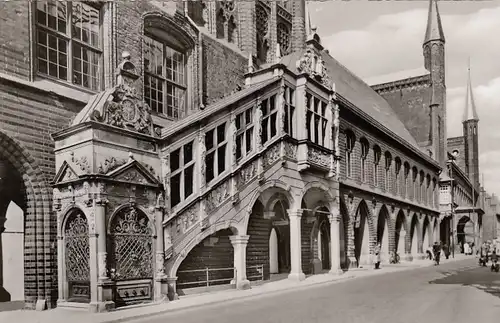 Lübeck, Rathaustreppe gl1961 F7885