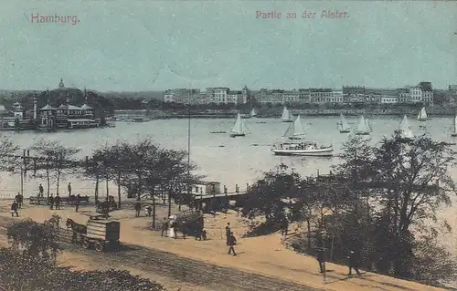 Hamburg, Partie an der Alster bahnpgl1905 F5010