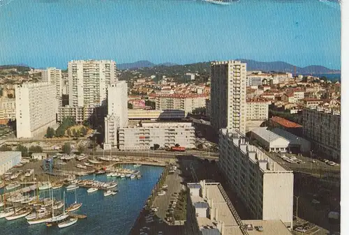 Toulon (Var), Vue sur le port de plaisance et le Mourillon gl1973 F4453