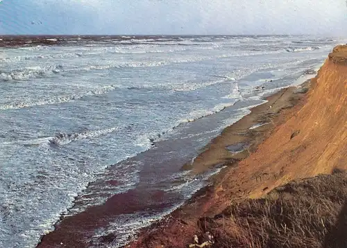 Nordseeinsel Sylt, Sturm am roten Kliff gl1973 F6481