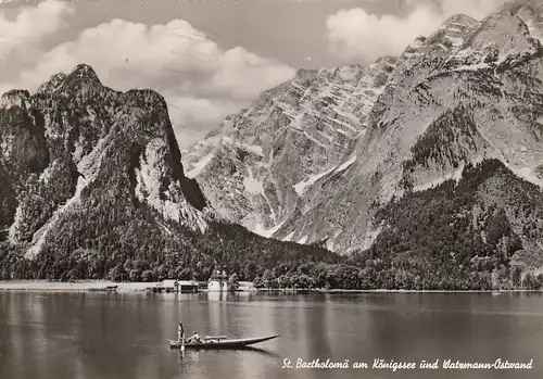 St. Bartholomä am Königssee mit Watzmann-Ostwand gl1956 F4246