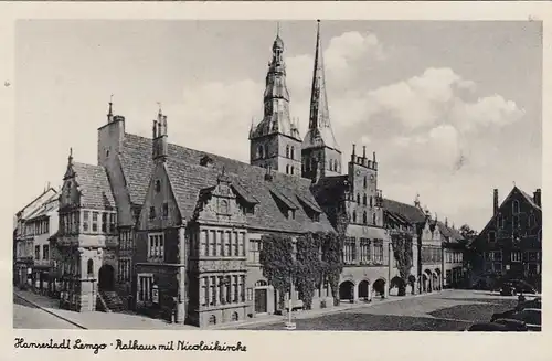 Hansestadt Lemgo, Rathaus mit Nicolaikirche ngl F6778