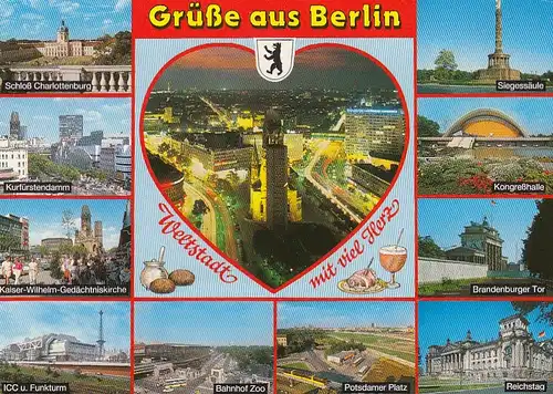 Berlin, Mehrbildkarte gl1992 F6884