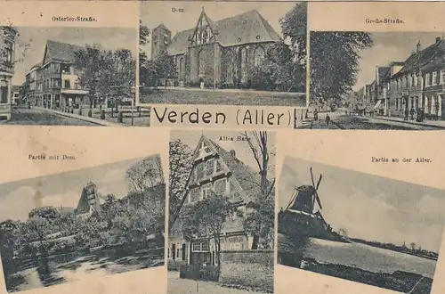 Verden a.d.Aller, Mehrbildkarte gl1923 F8405