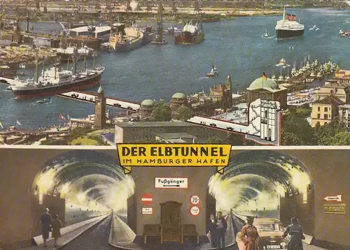 Hamburg, Hafen und Elbtunnel gl1963 F5238