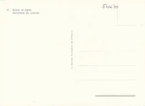 Tunesien, Marchand de cuivres ngl F4470