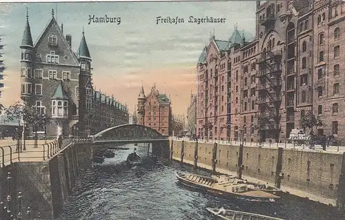 Hamburg, Freihafen Lagerhäuser gl1907 F5407