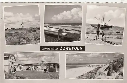 Nordseebad Langeoog, Mehrbildkarte gl1960 F8634