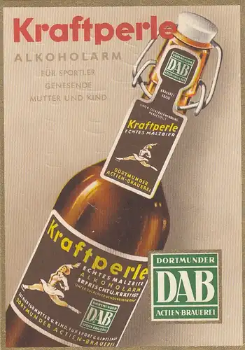 Dortmund, DAB Kraftperle, Malzbier Werbekarte ngl F5437